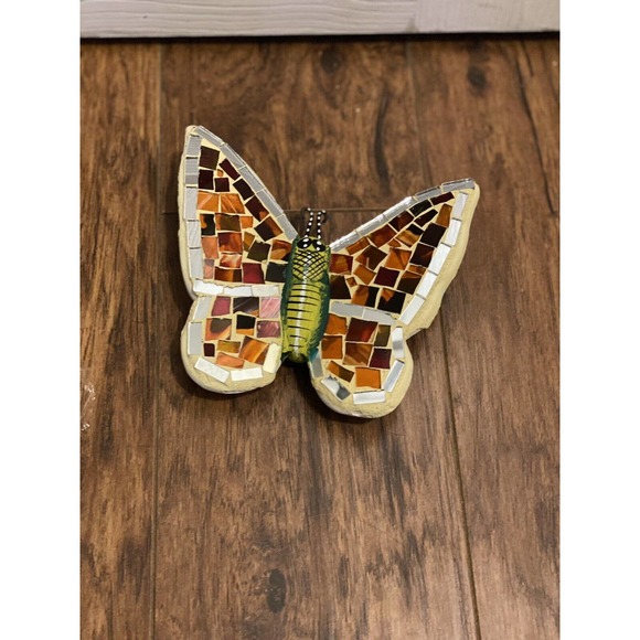Hanging Mosaic Tile Butterflies Set of Three - Picture 2 of 6